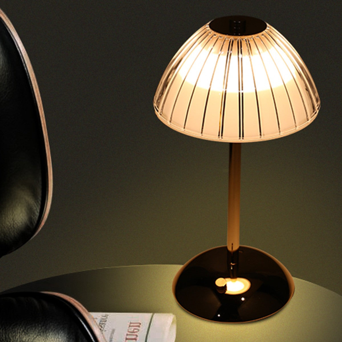 Aurielle table lamp product shot on white background showing full silhouette and proportions