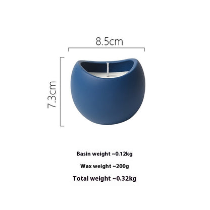 Modern Ceramic Candle, compact matte holder (8.5 × 7.3 cm) with ~200g wax and clean-burning design for a stylish, space-saving home ambiance