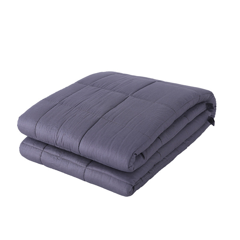 Solid Color Quilted Weighted Blanket, soft breathable fabric with box-stitched design for even weight distribution